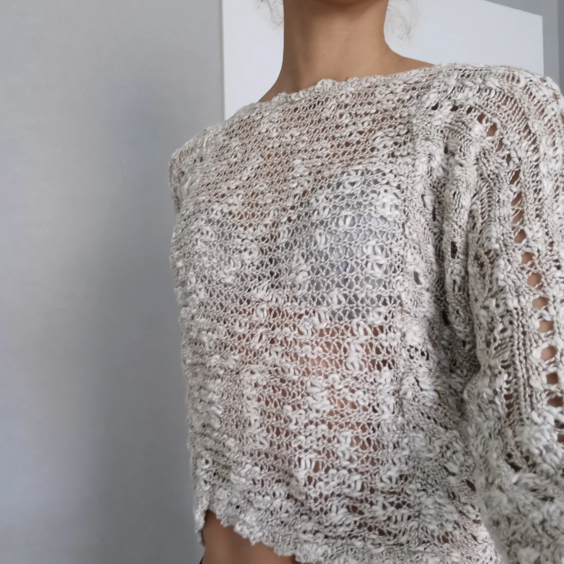 Tunn vår o somrig stickad tröja - 90