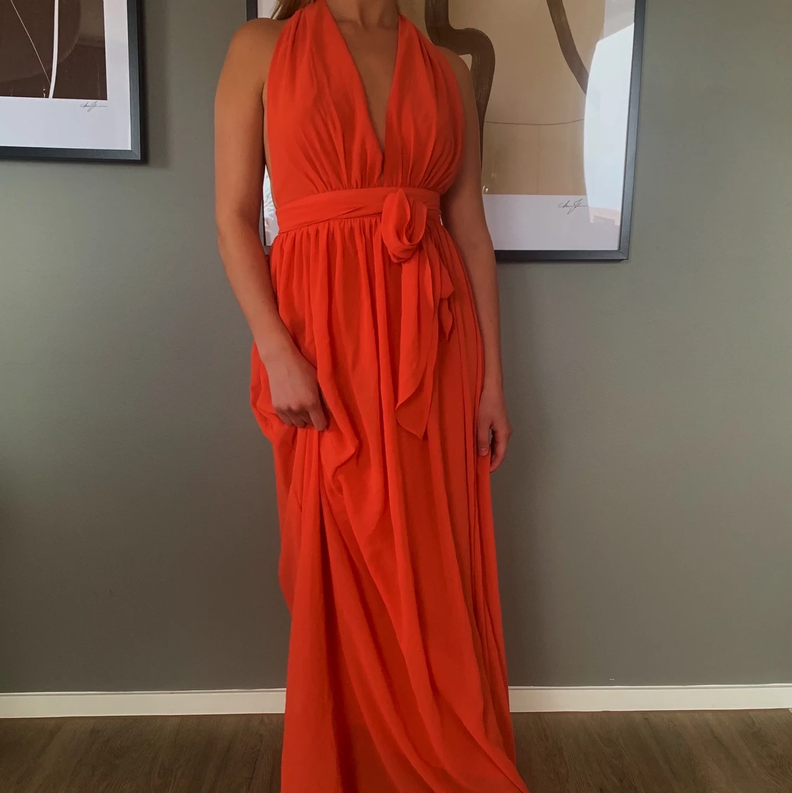Orange långklänning 🧡