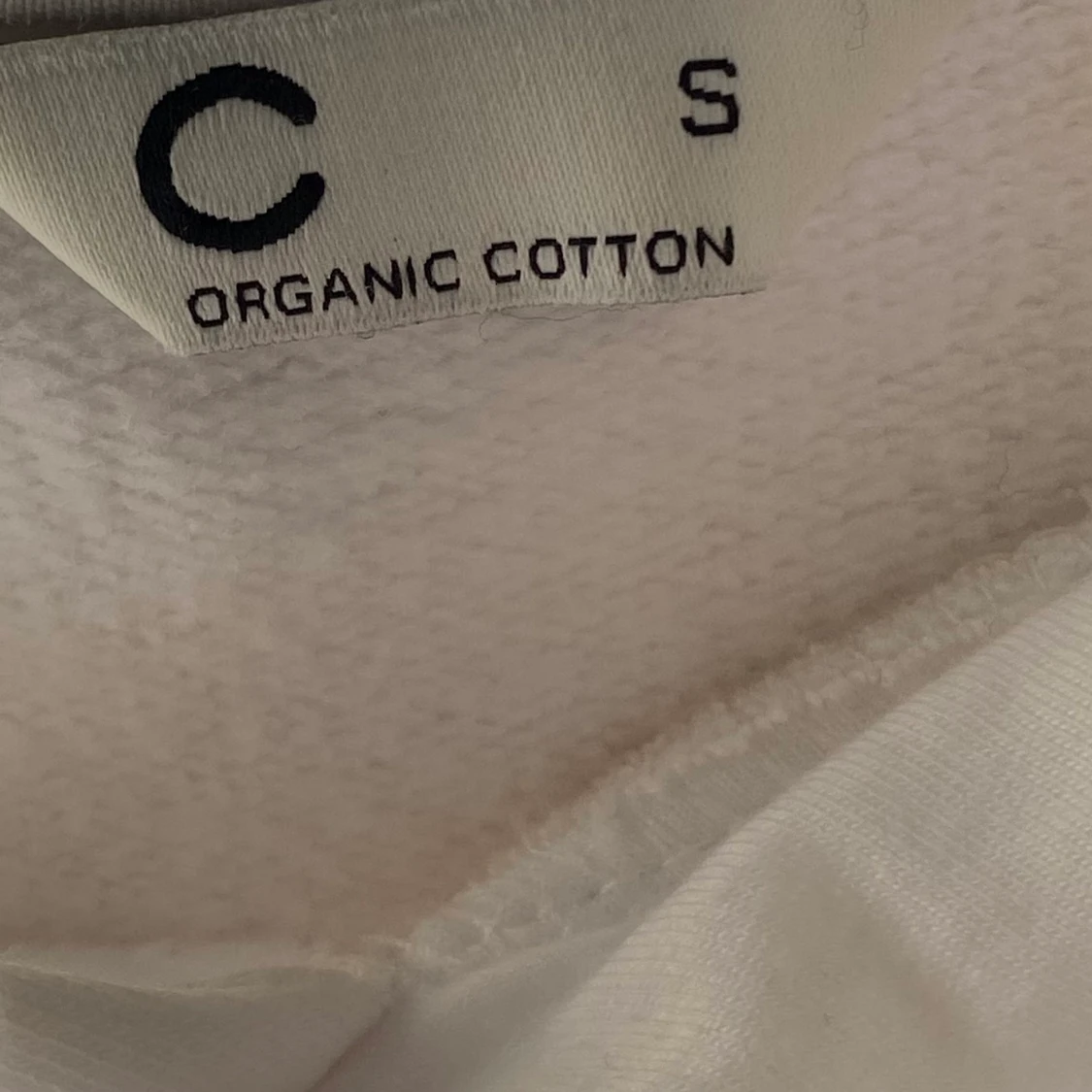 Vit hoodie storlek S - 90