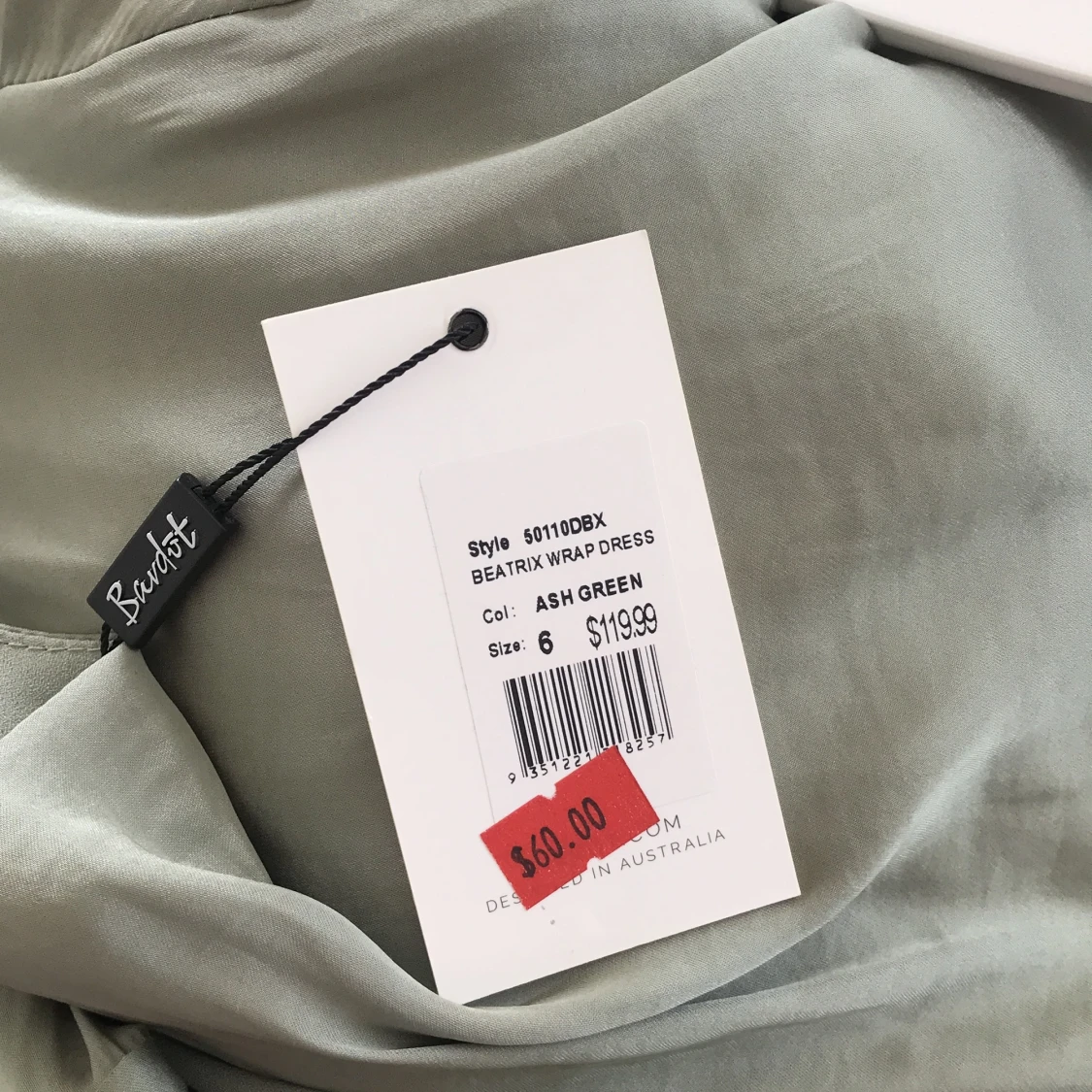 Grön silkesklänning i strl EU 36 - 91