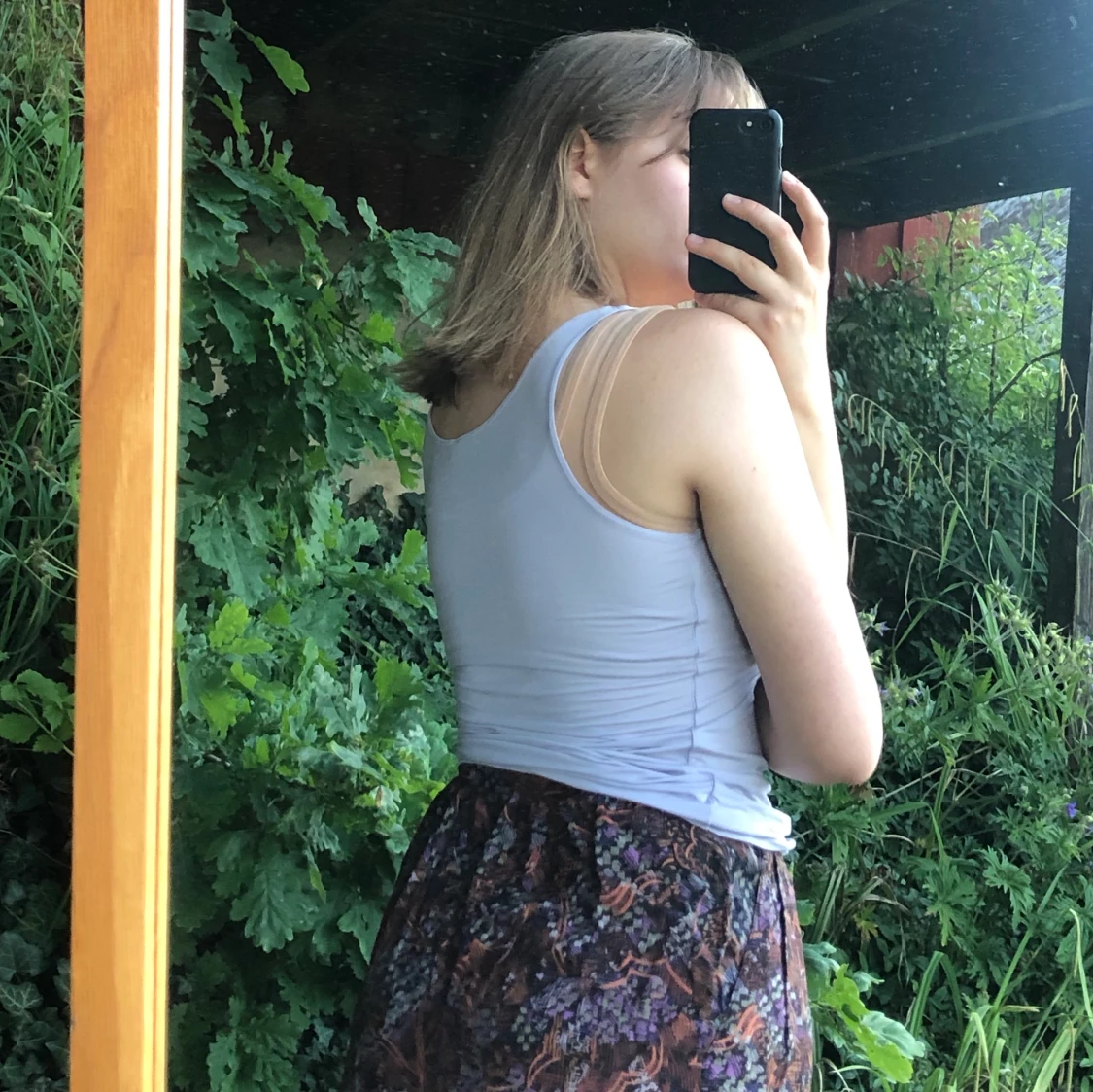 Snyggt lila stretchigt linne - 90