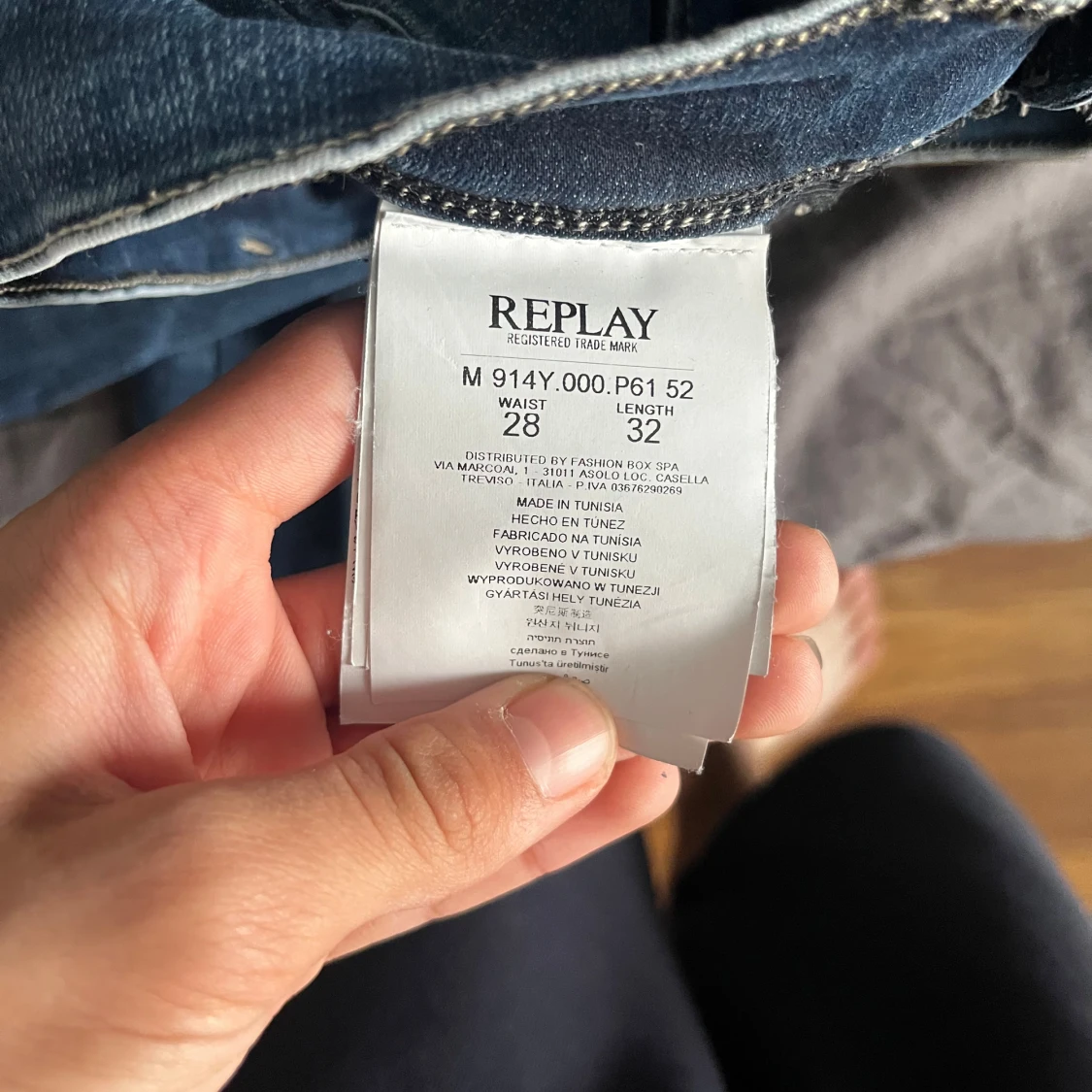 Mörkblå Replay jeansbyxor - 3