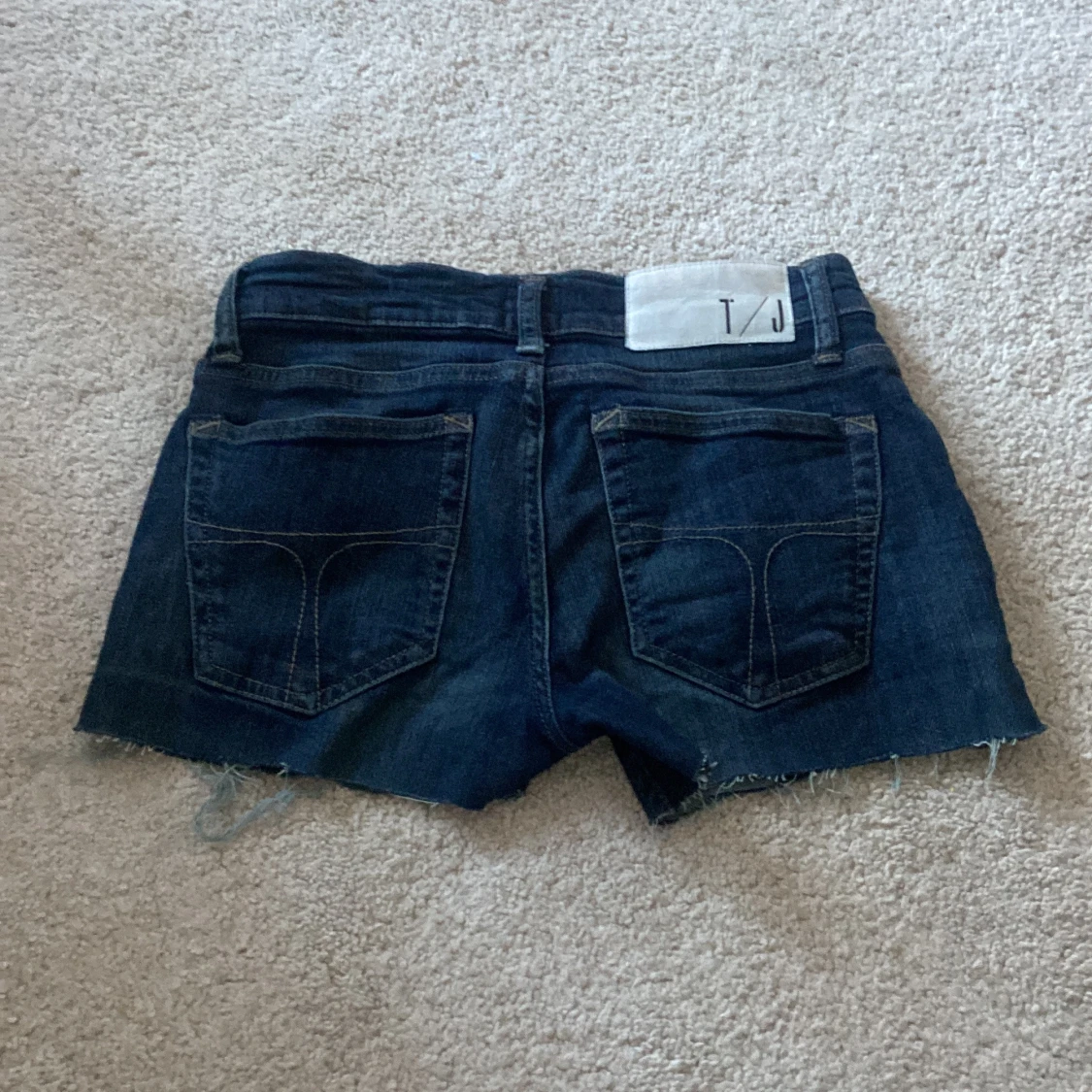 Mörkblå jeansshorts  - 1