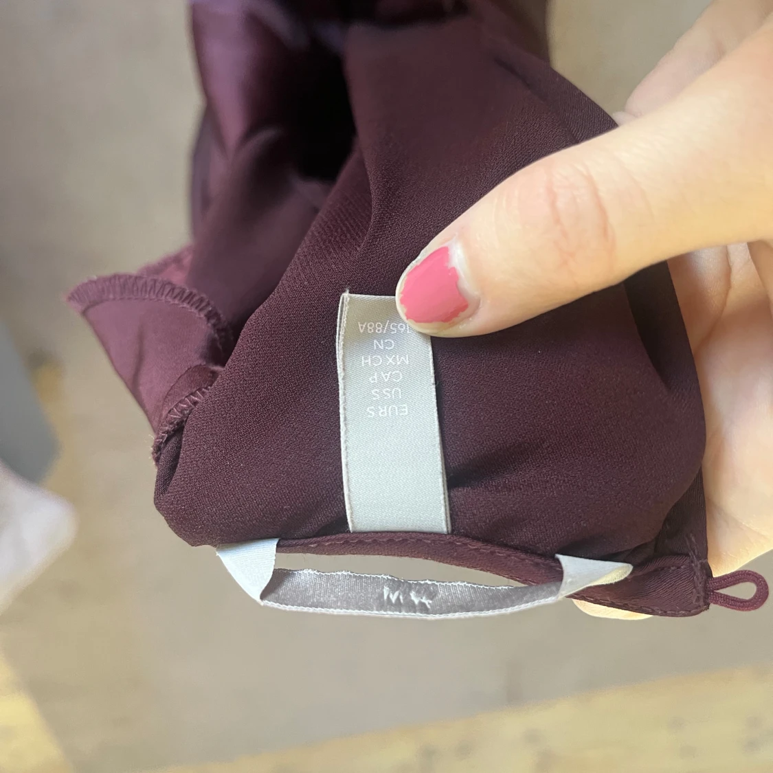 Vinröd satin blus - 2