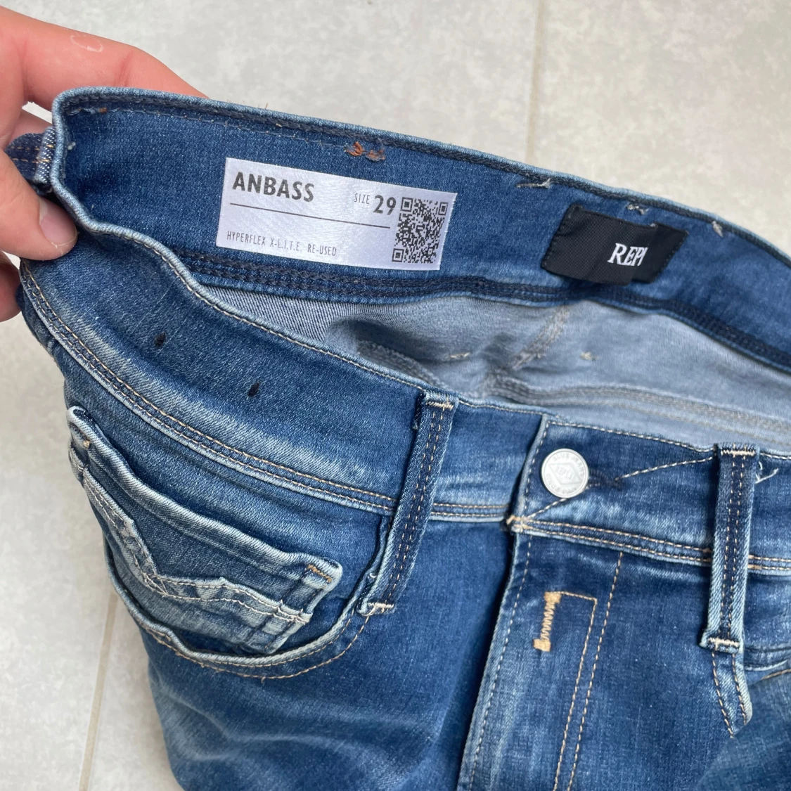 Blå Replay Anbass jeans - 3