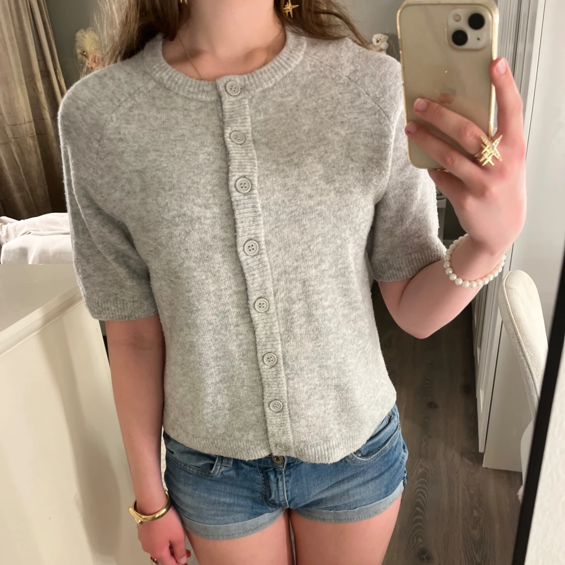 Grå kortärmad kofta från Nelly - 1