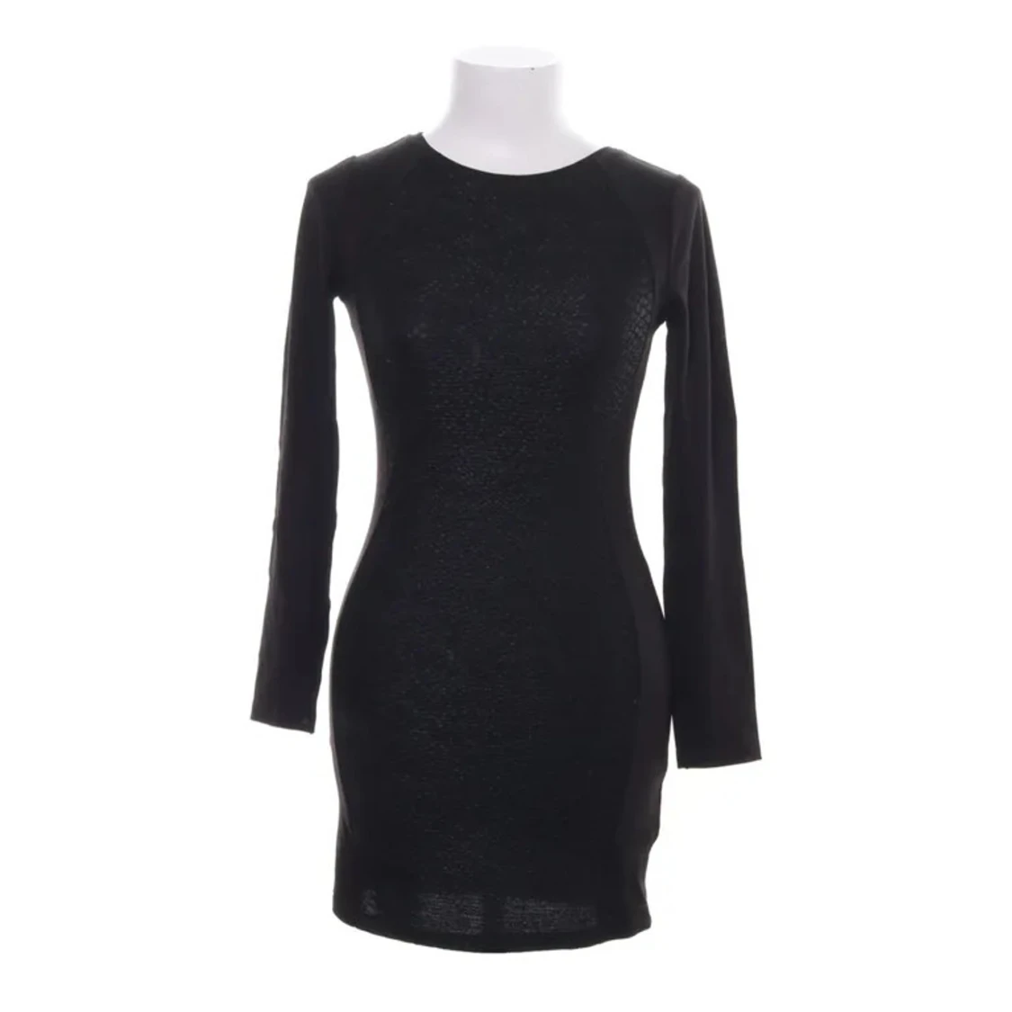 Svart tight klänning med ormskinns mönster