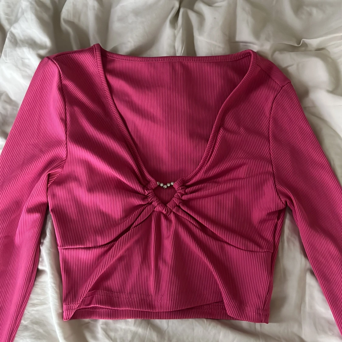 Ribbad rosa topp - 2
