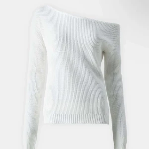 Off shoulder tröja - Vit off shoulder tröja från even & odd i storlek xs.  Be om fler bilder. Några tecken på användning.