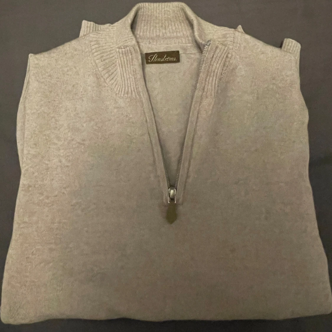 Grå Stenströms halfzip 