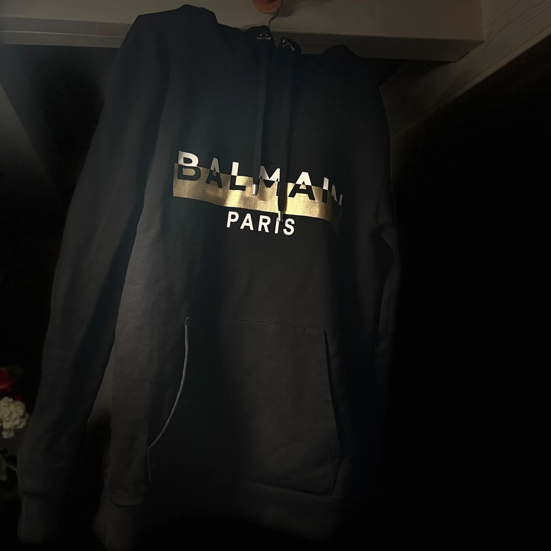 Svart hoodie från Balmain