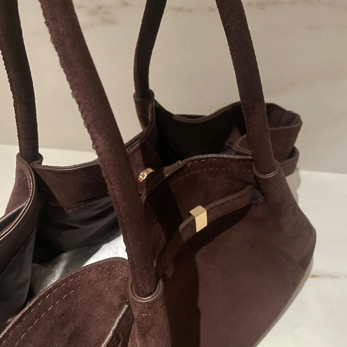 Brun mocka handväska - 2