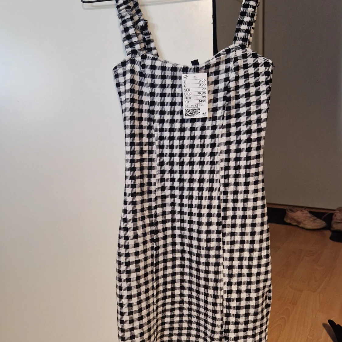 Svartvit rutig klänning