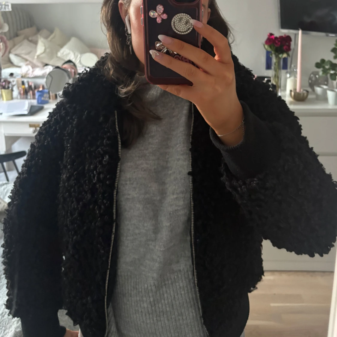 Svart teddyjacka från Forever 21