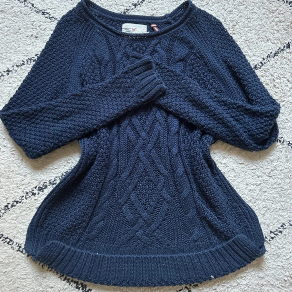 Mörkblå stickad💕