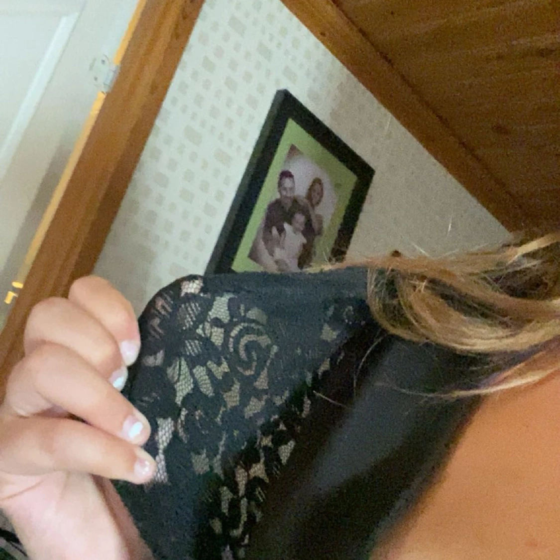 Svart spetsblus från Vila - 1