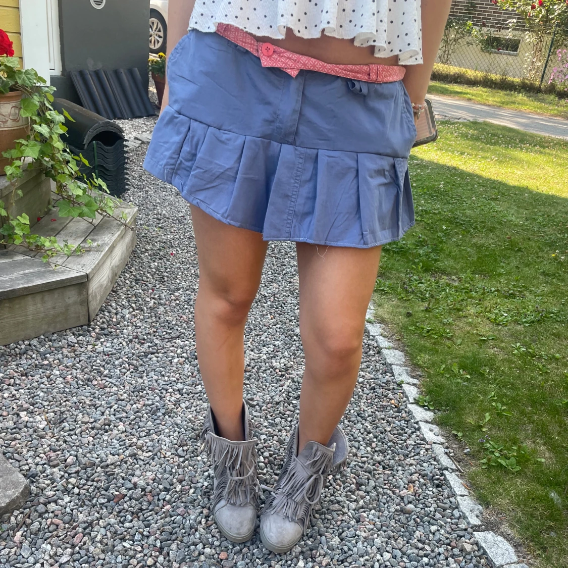 Blå volangkjol  - 3