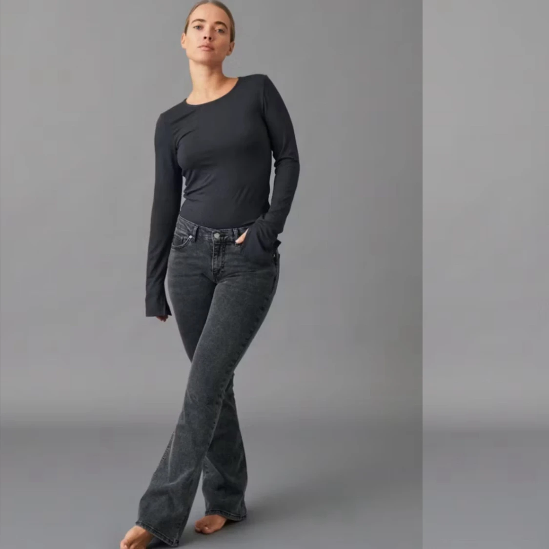 Grå jeans från Gina Tricot