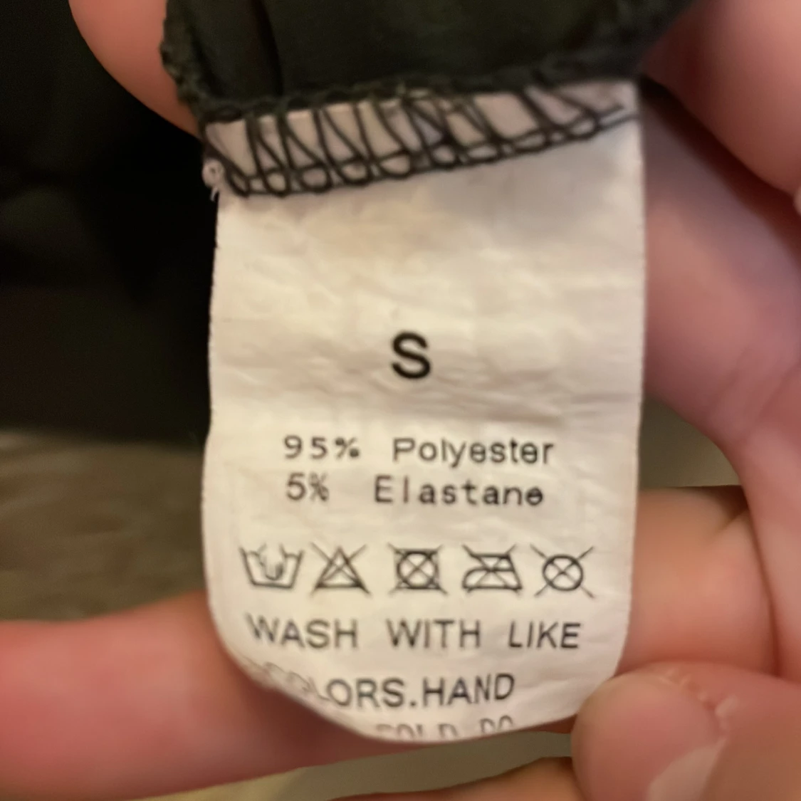 Svart långärmad topp i polyester - 1