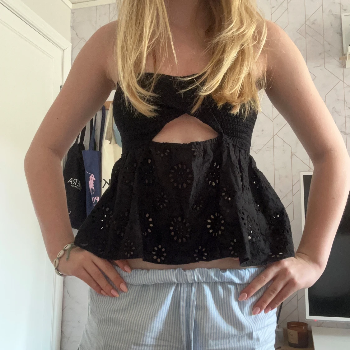 svart zara topp  - 1