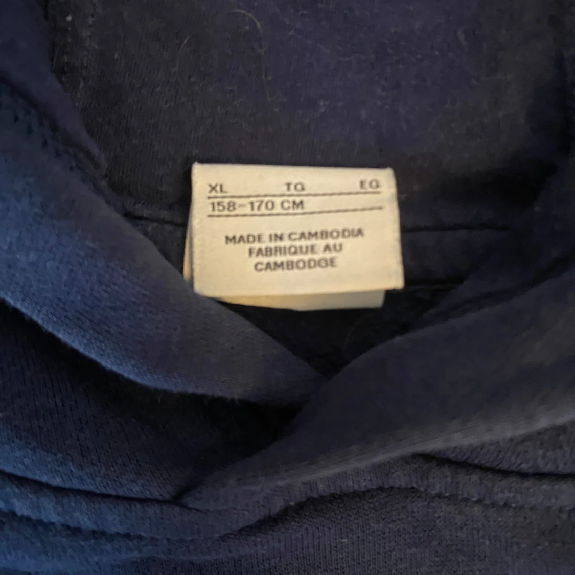 Mörkblå Nike hoodie med huva XL - 1