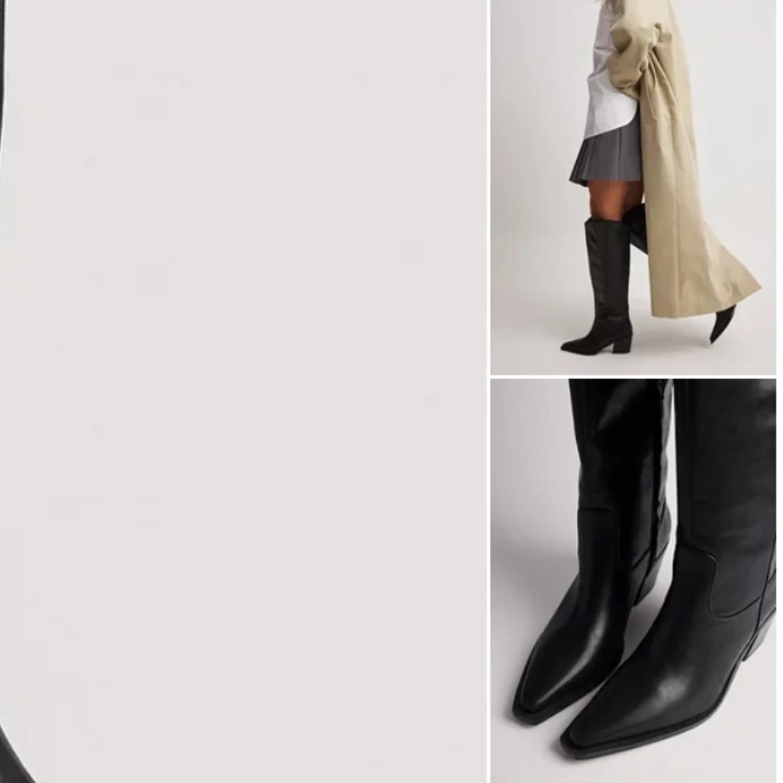 Svarta cowboy boots i skinn - 1