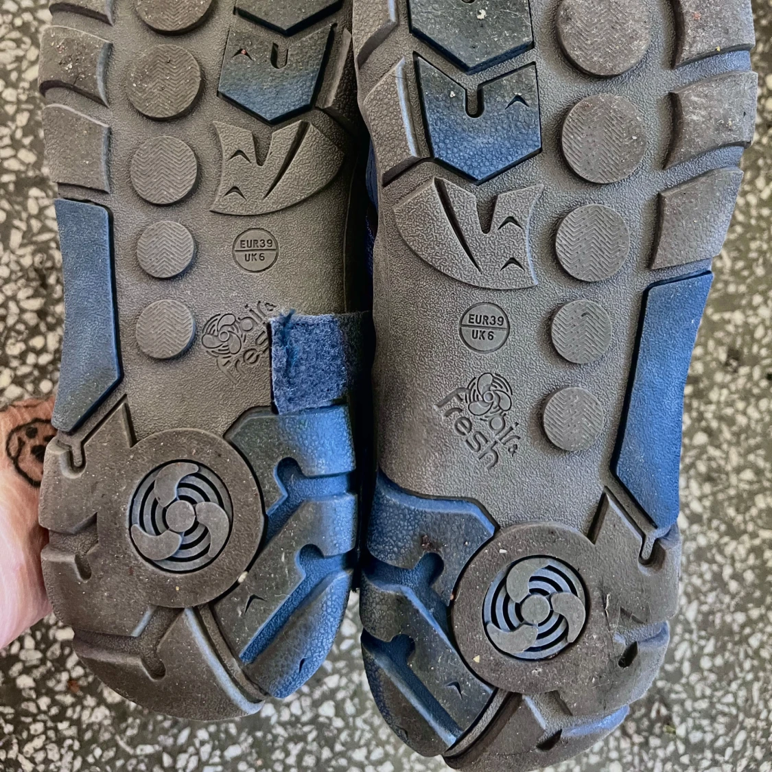 Blå sportiga sandaler med snörning - 4