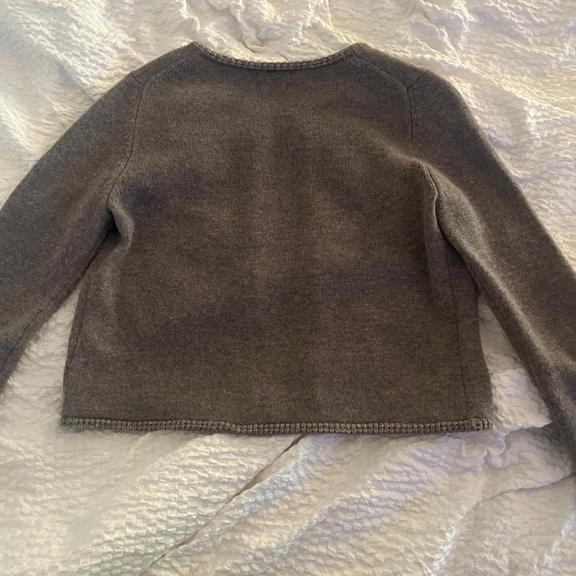 Grå kofta i ull och kashmir från Massimo Dutti - 1