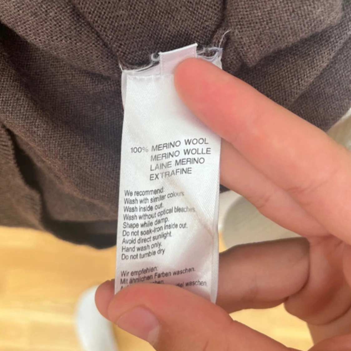 Brun Merinoull half-zip tröja från Sand Copenhagen - 4