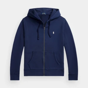 Kofta Polo Ralph Lauren - Snygg marinblå hoodie från Polo Ralph Lauren med dragkedja, huva och snörning. Klassisk vit logga på bröstet och känguruficka framtill. vid snabbt köpa kan priset blo billigare!