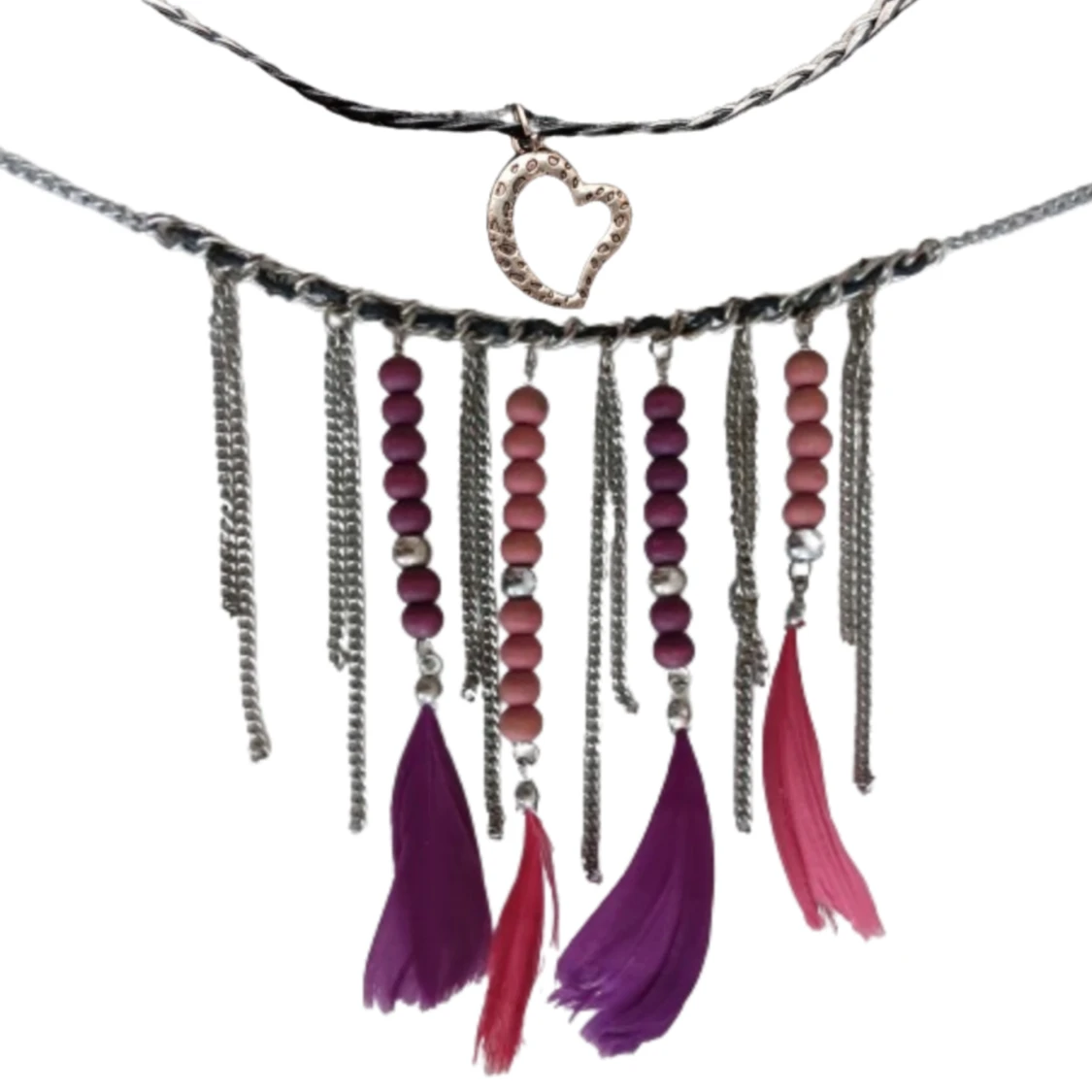 Lila och rosa halsband - 2