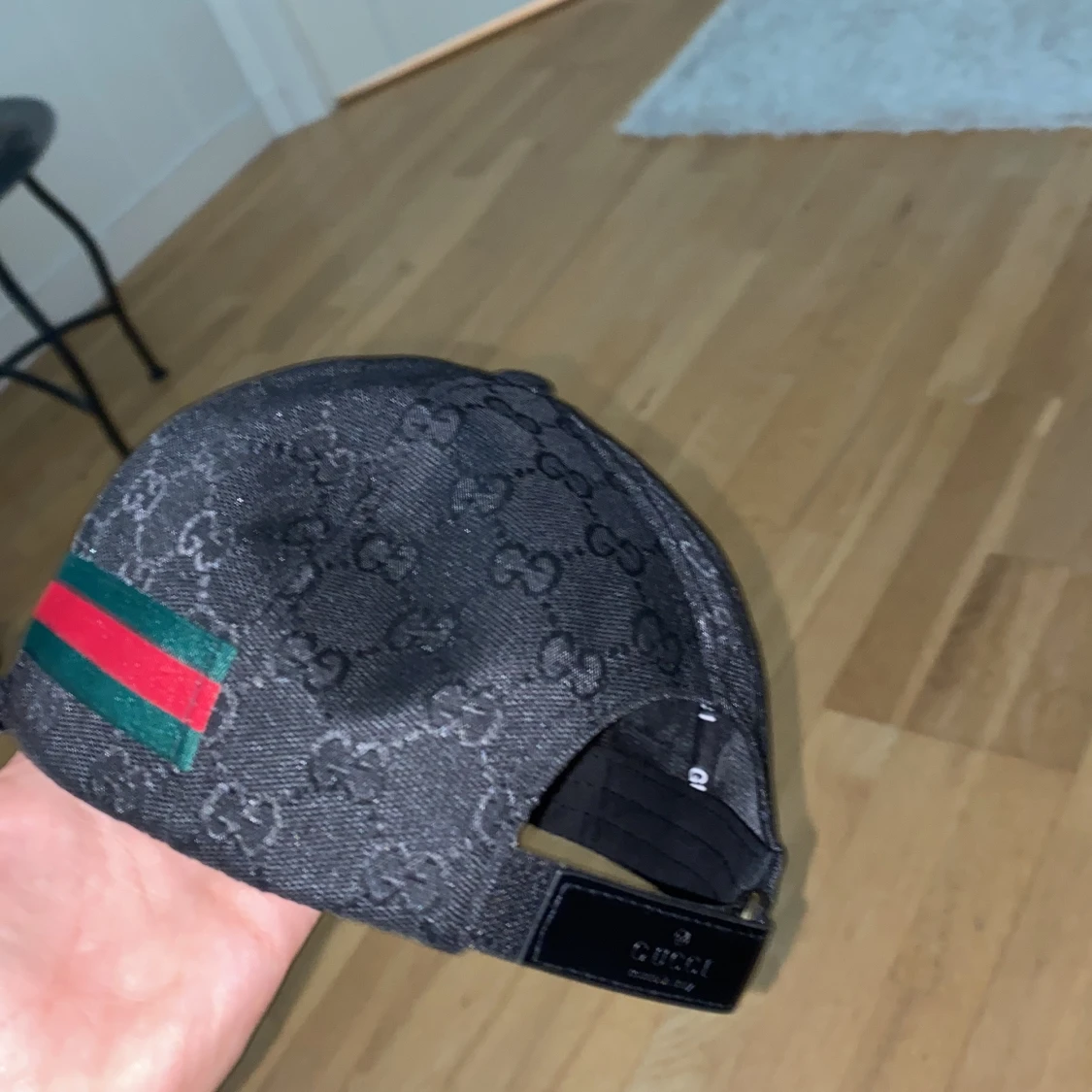 Svart Gucci keps med GG-mönster - 1