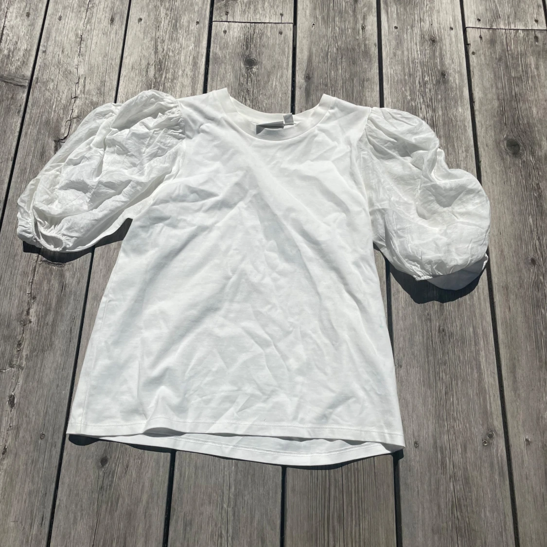 Vit puffärm blus från Kappahl