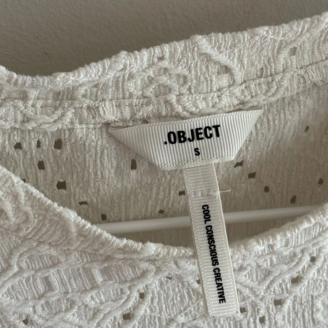 Vit spetsblus från Object - 1