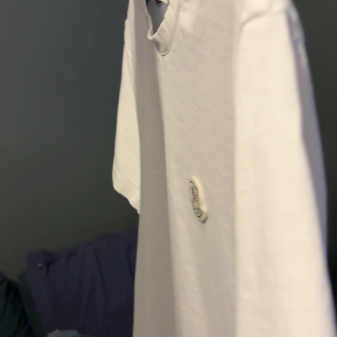 Vit Moncler t-shirt i bomull