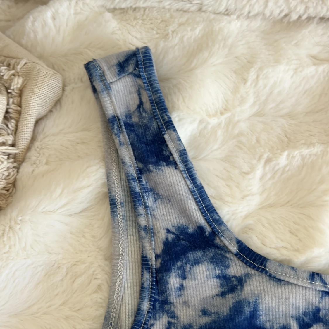 Blåvit ribbad linnetopp från SHEIN - 3