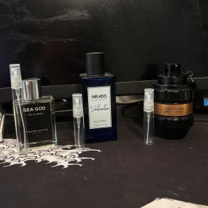 Tre exklusiva parfymer mixpack sampels - 10ml sea god, 5ml Valhalla, 3ml spicebomb (de 3ml’sen kommer i en 5ml flaska)