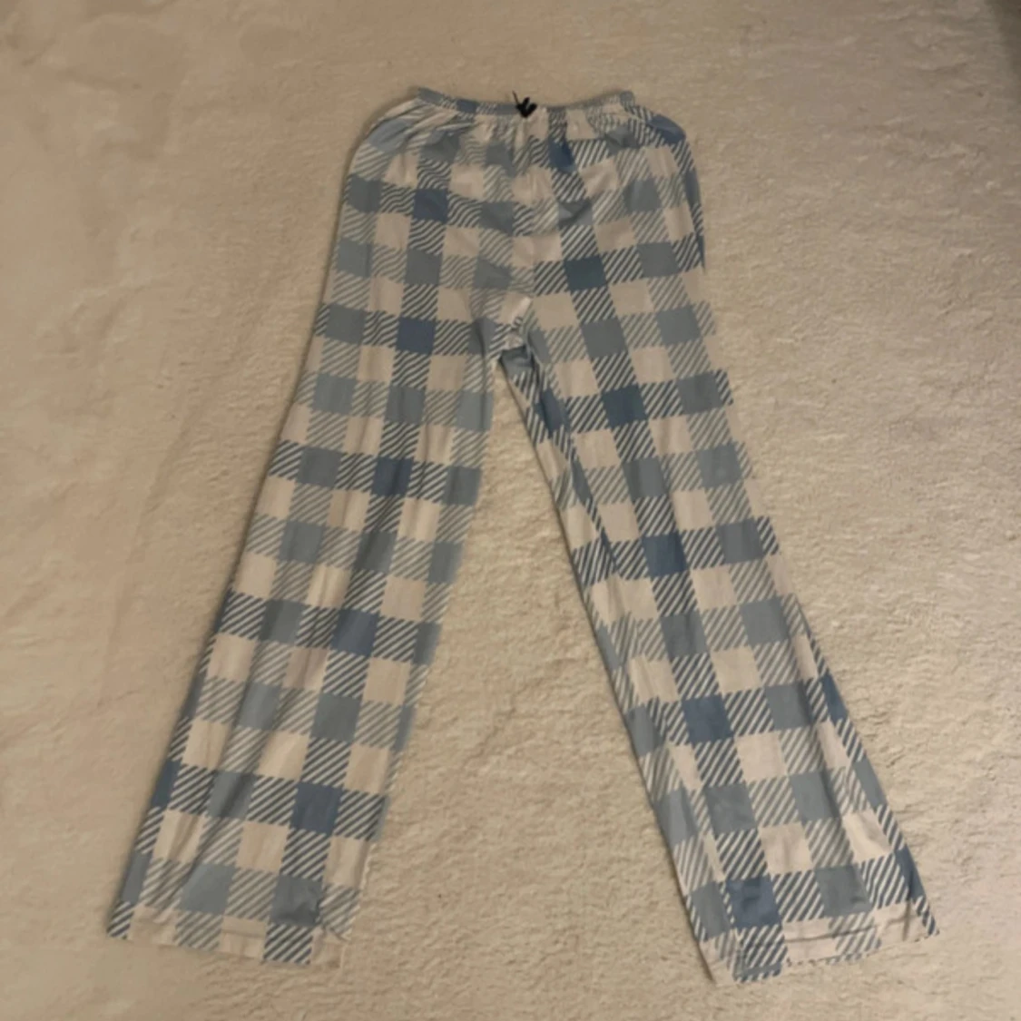 Blåvita rutiga mjukisbyxor