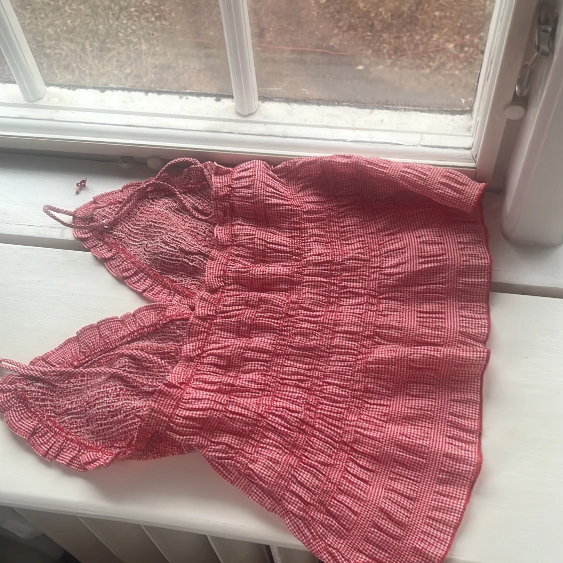 Röd och vit rutig topp från Zara - 1