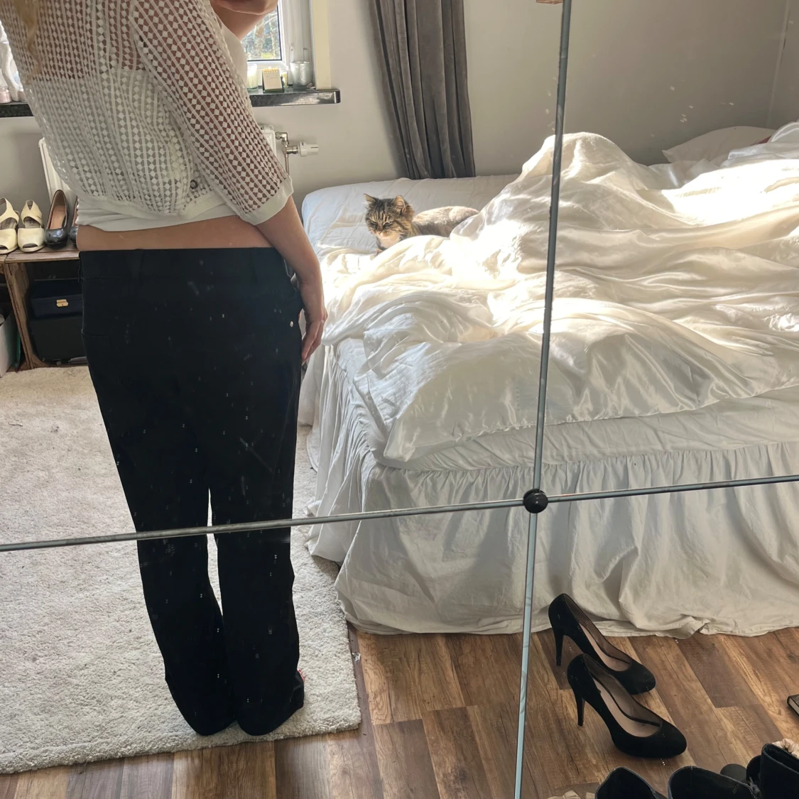 Svarta byxor med låg midja💞 - 1