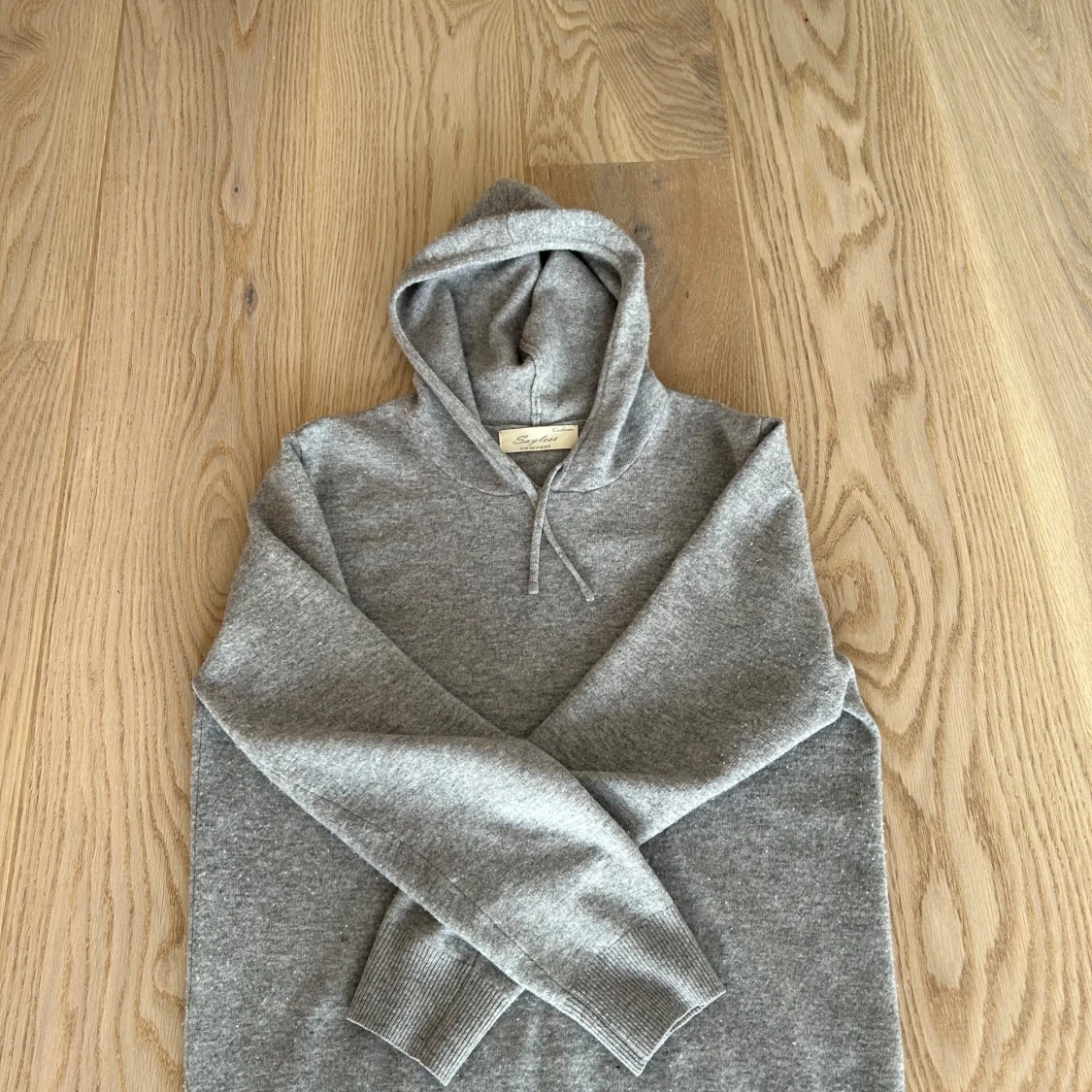 Grå Kashmir hoodie strl S