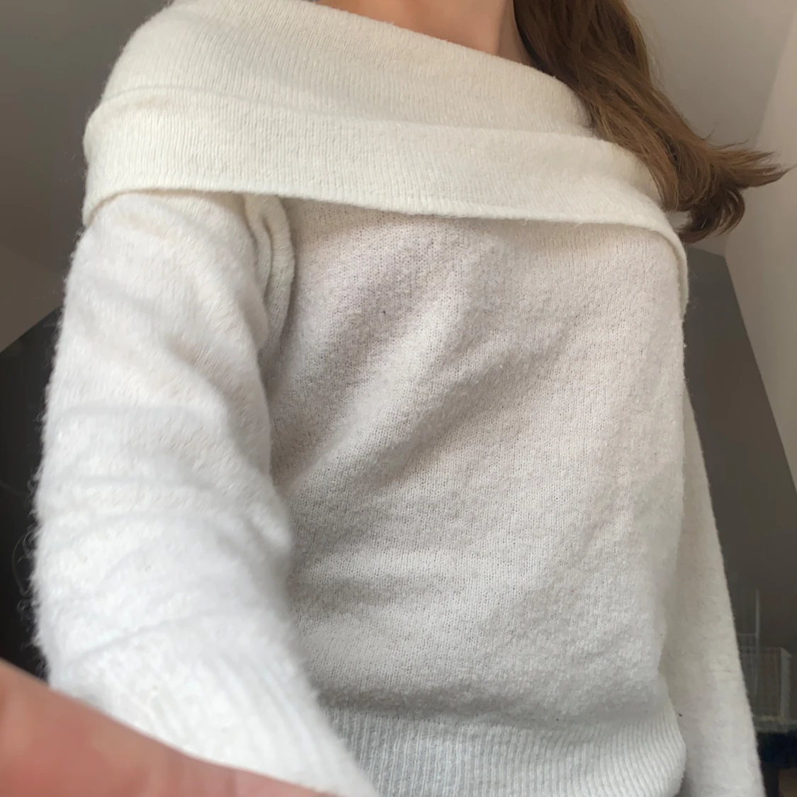 Vit offshoulder tröja - 1