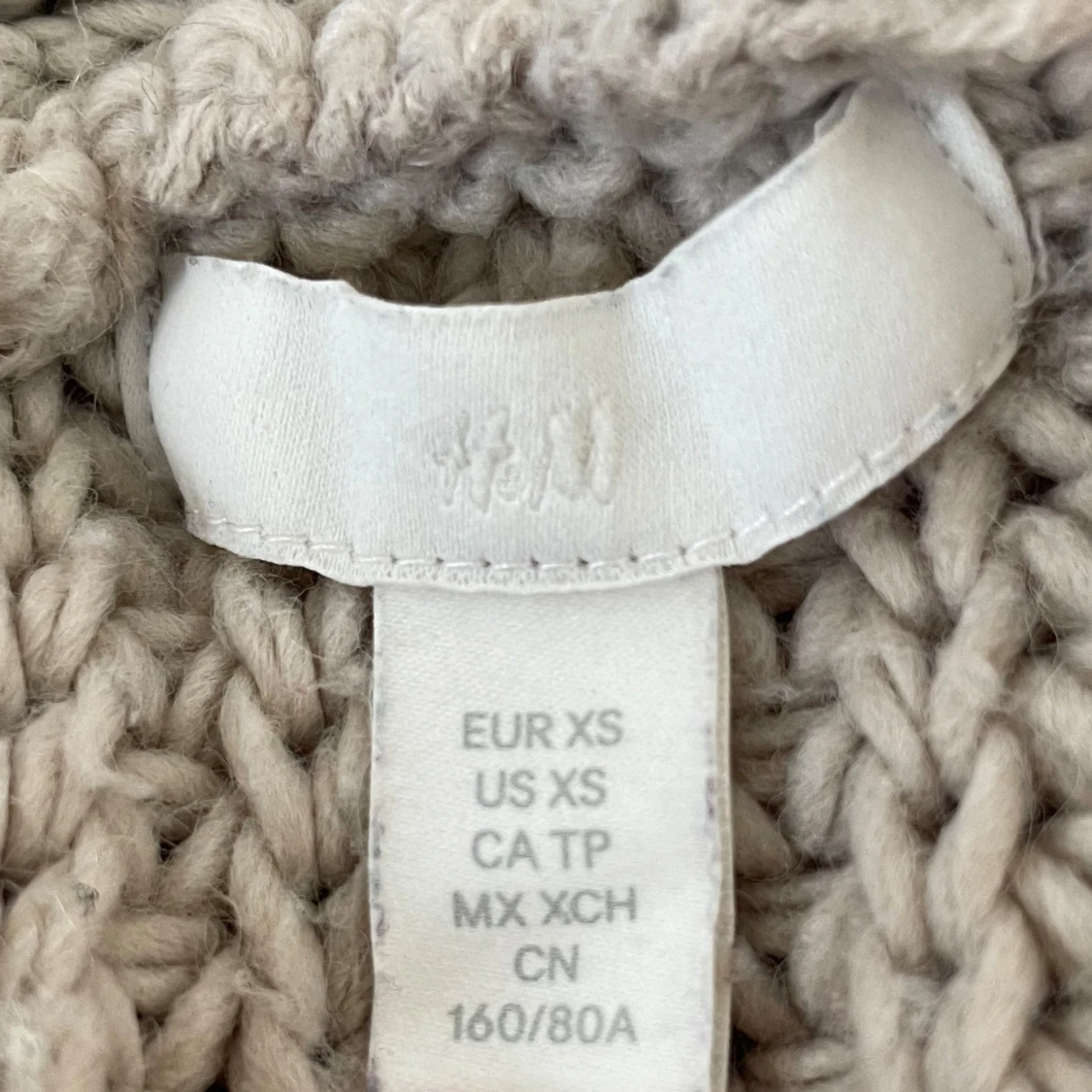 Beige stickad kofta från H&M - 3