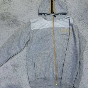 Hugo Boss Tröja - Tröja med dragkedja och detaljer i guld. Okej skick Köpt på NK