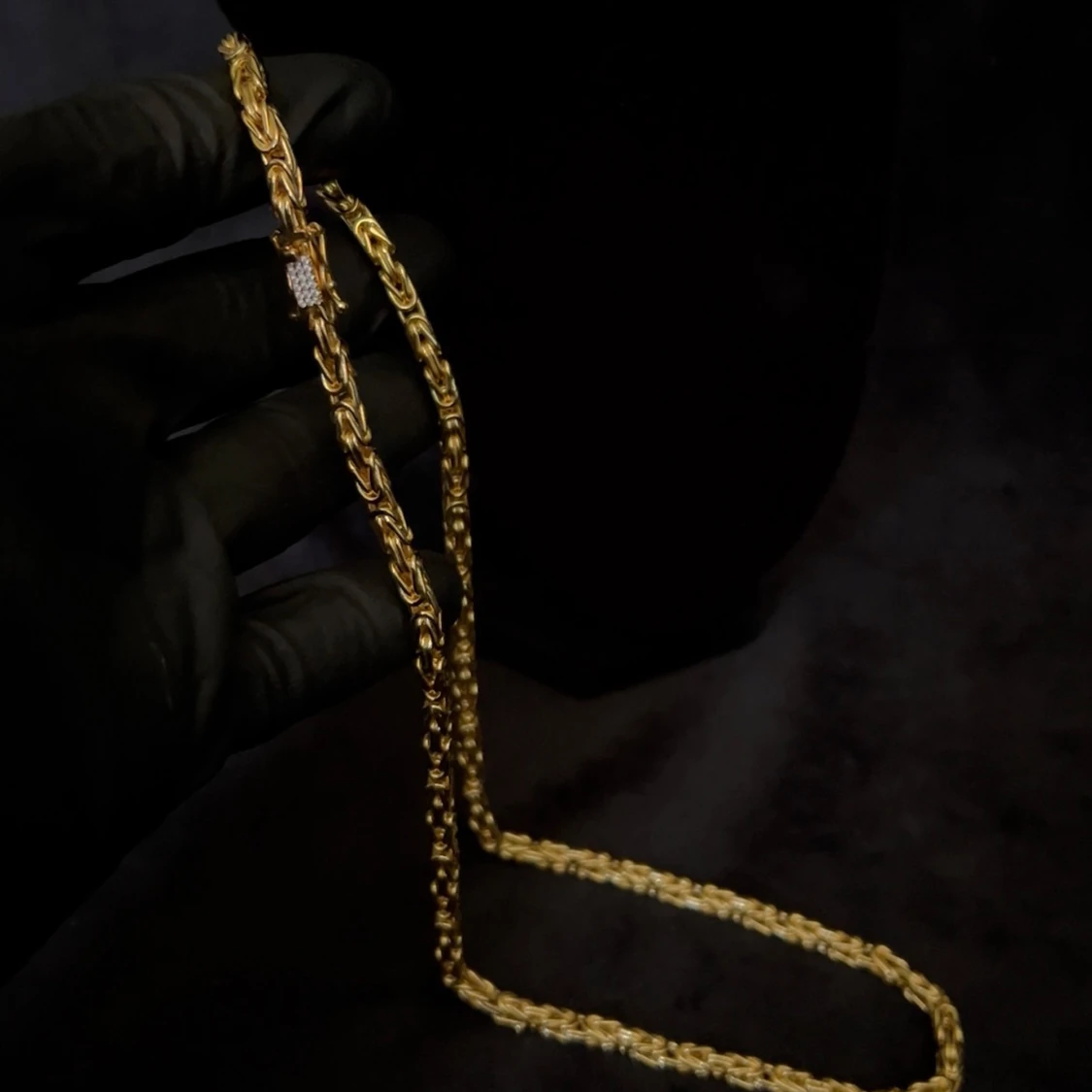 Kejsarlänk Halsband Äkta 14K Guldplätering 4mm - 1