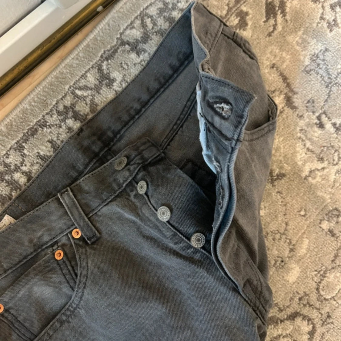 Levi's Premium grå jeans 501 straight - 3