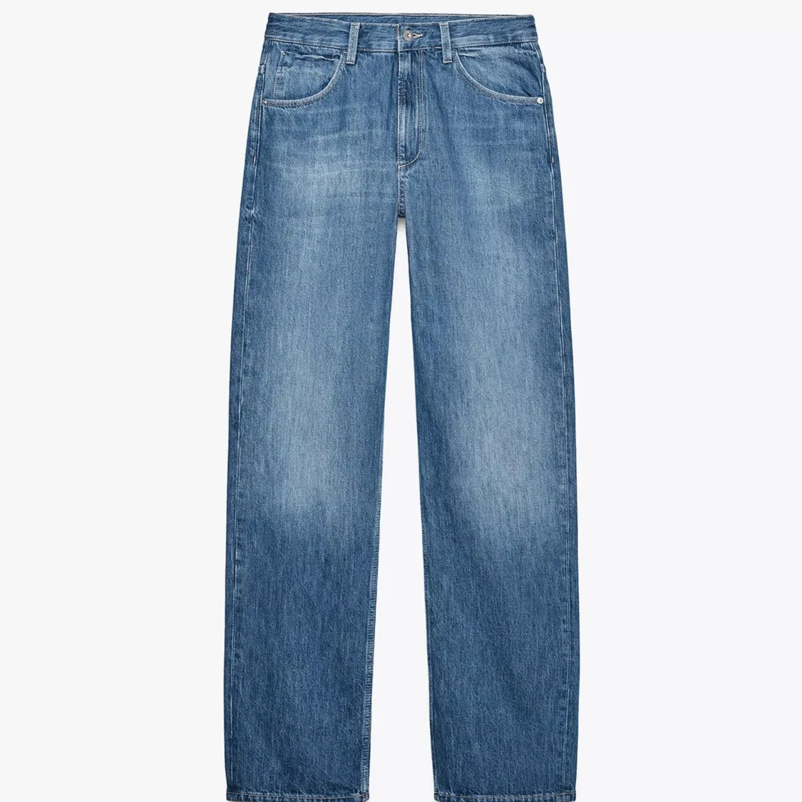 Blå raka jeans från zara - 3