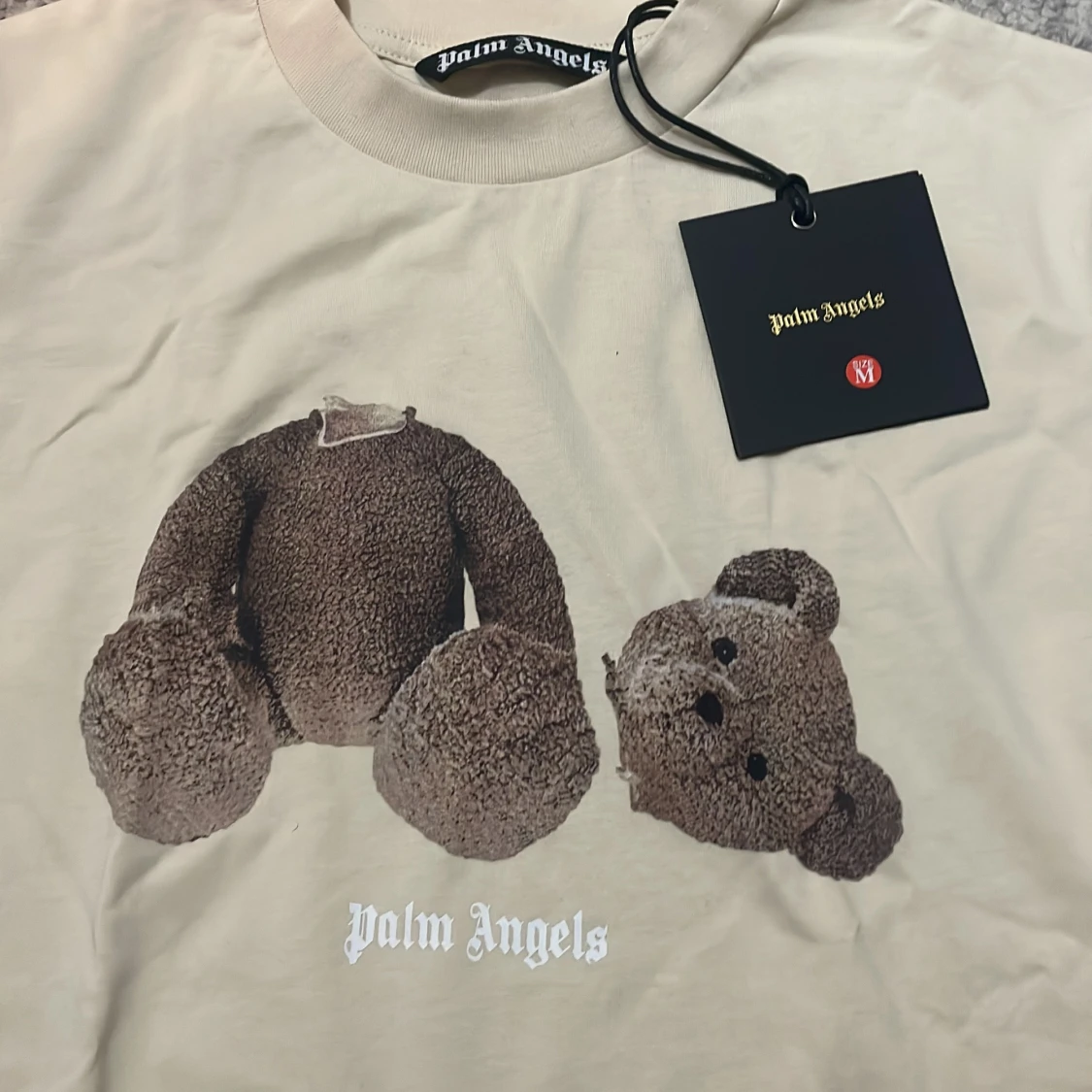 Beige Palm Angels t-shirt med nalletryck - 1