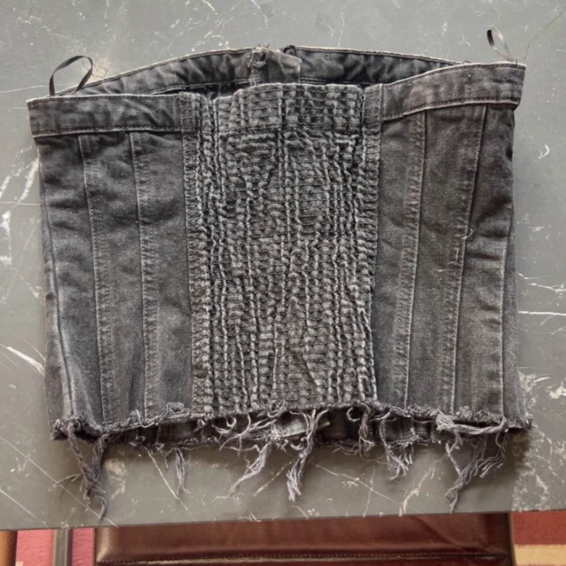 Svart jeanskorsett med dragkedja Zara - 1