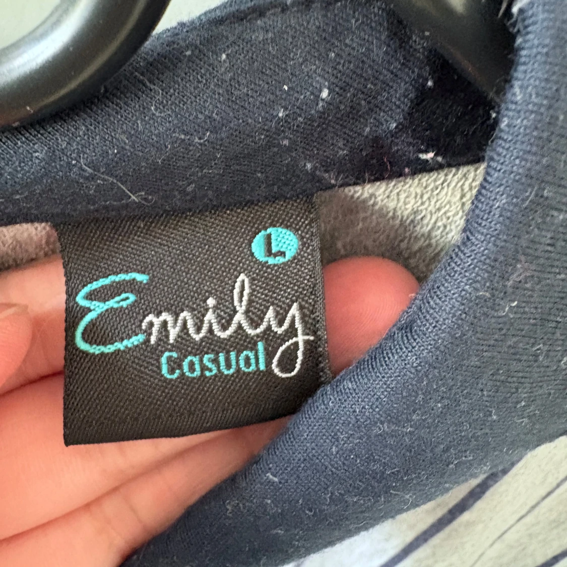 Randig klänning med krage från Emily Casual - 2